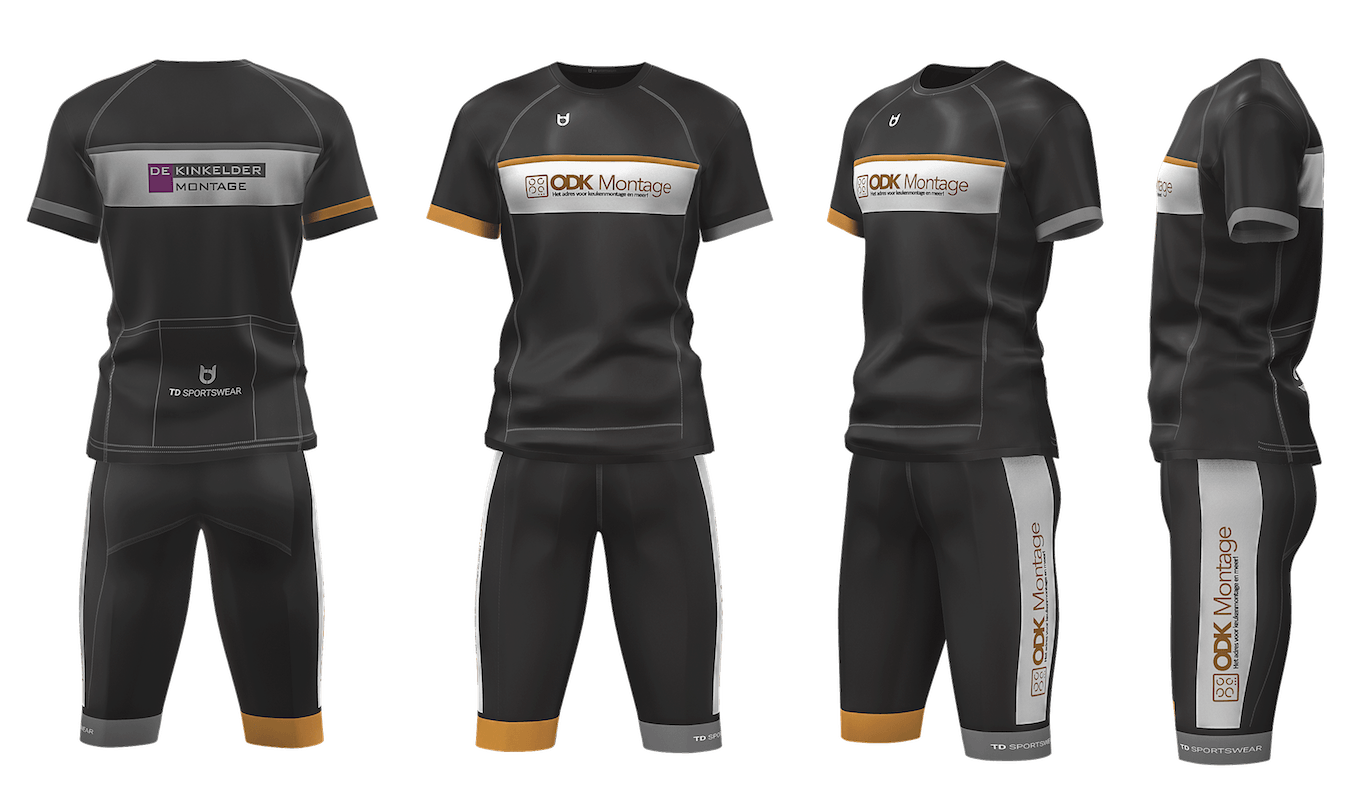 Custom teamkleding wielrennen ODK montage