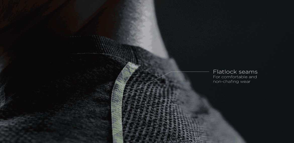 Flatlock seams sports jersey