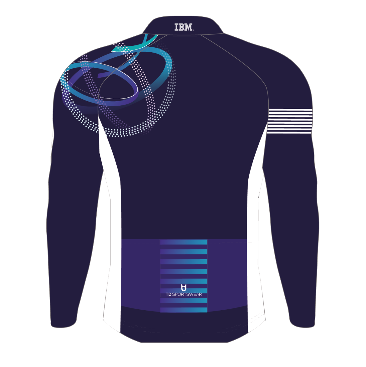 IBM cycling jersey long sleeve back
