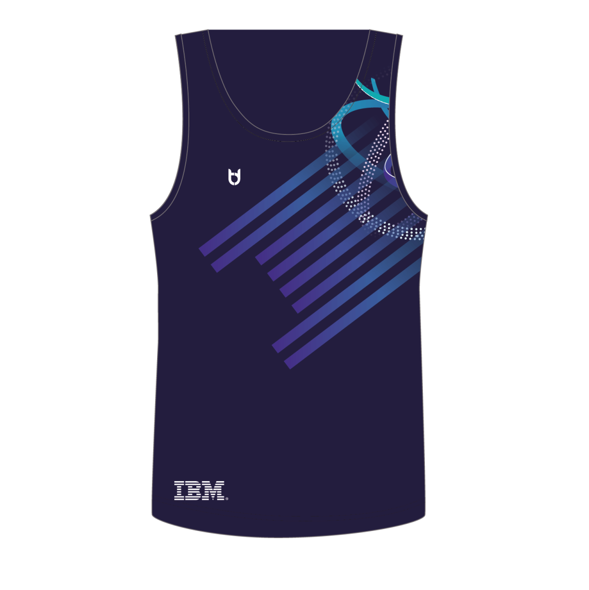 IBM singlet front running TD sportswear