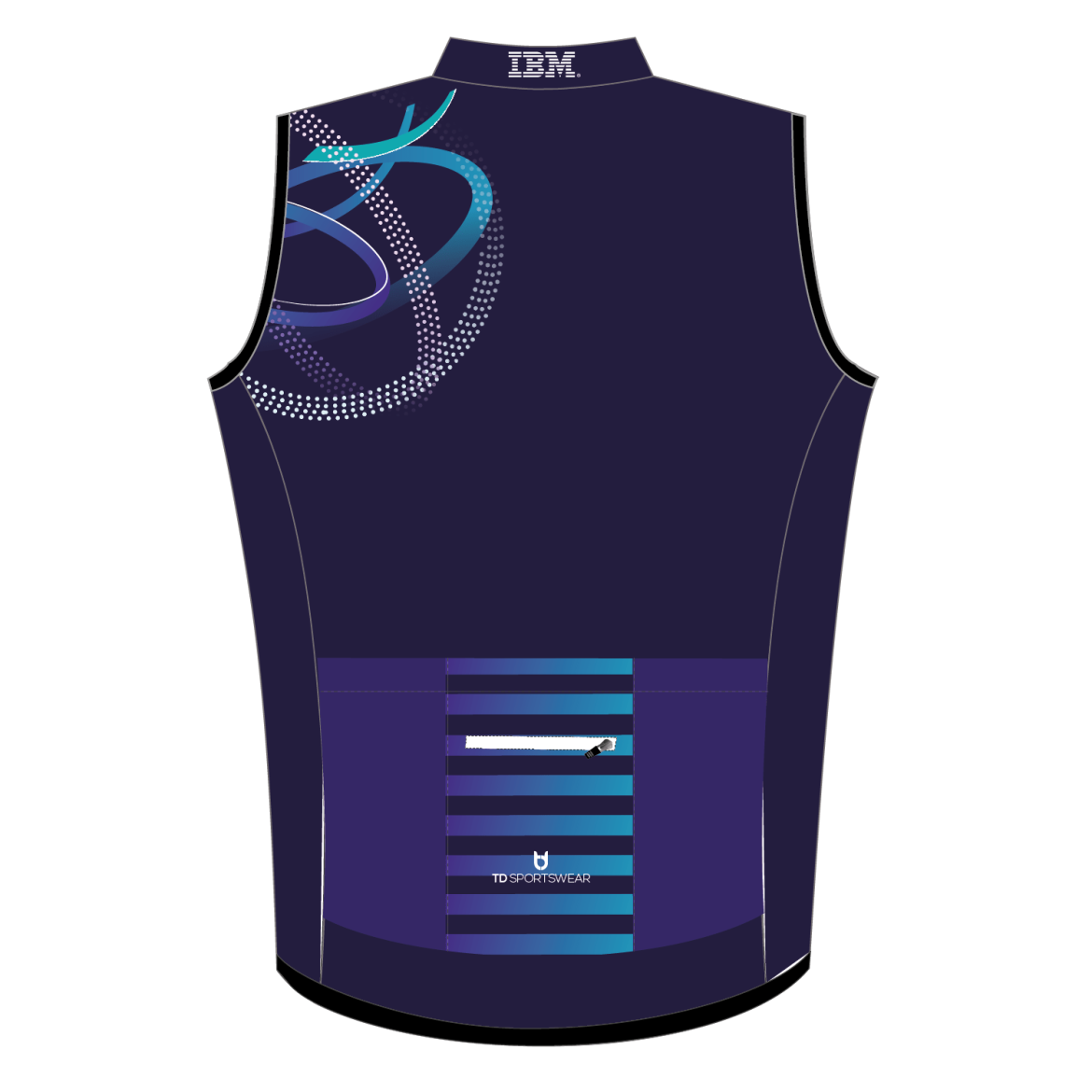 IBM cycling vest TD sportswear back
