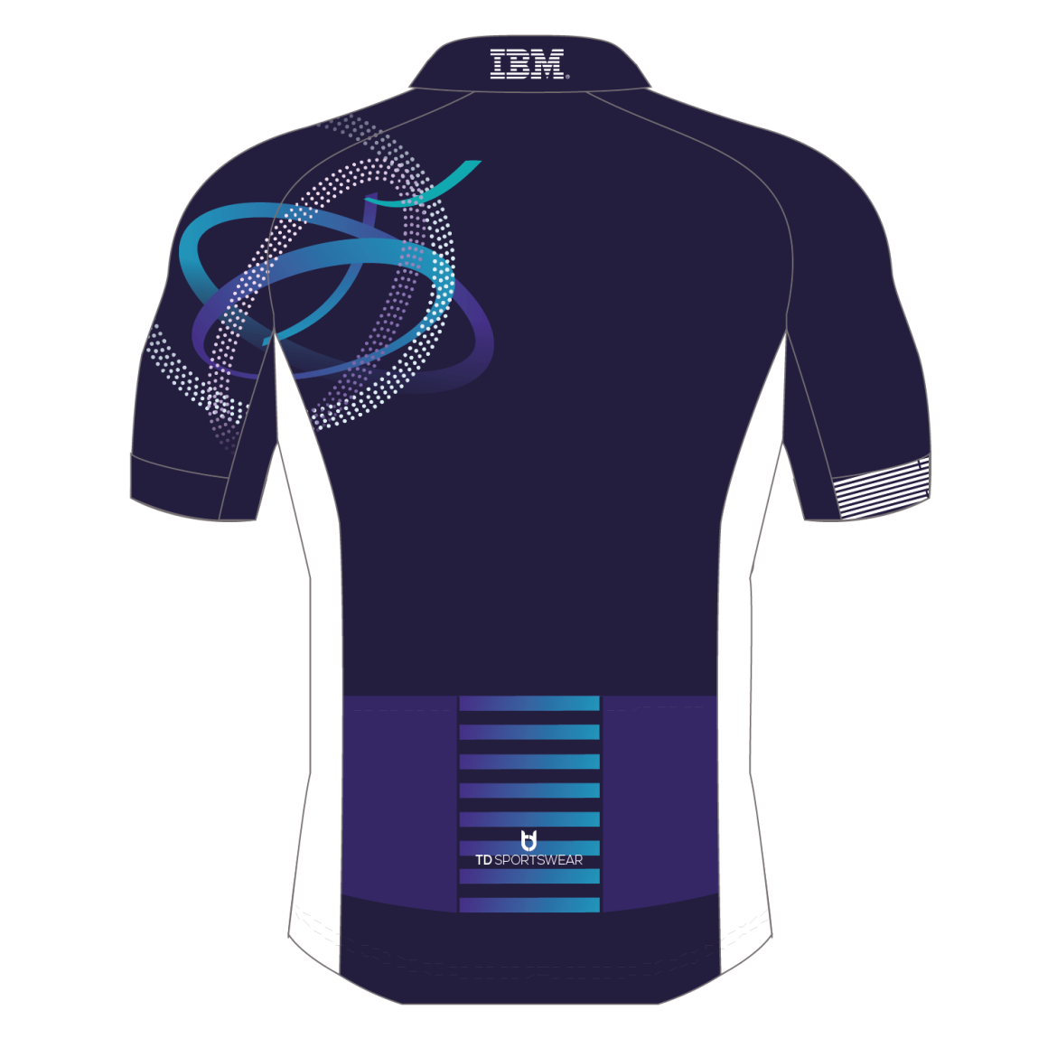 Backside IBM cycling jersey