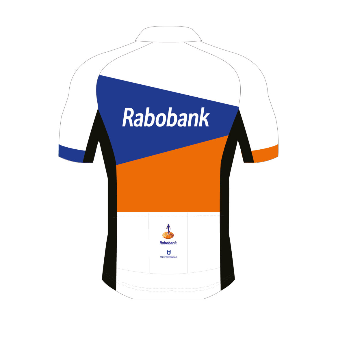 Rabobank cycling jersey order back side TD sportswear
