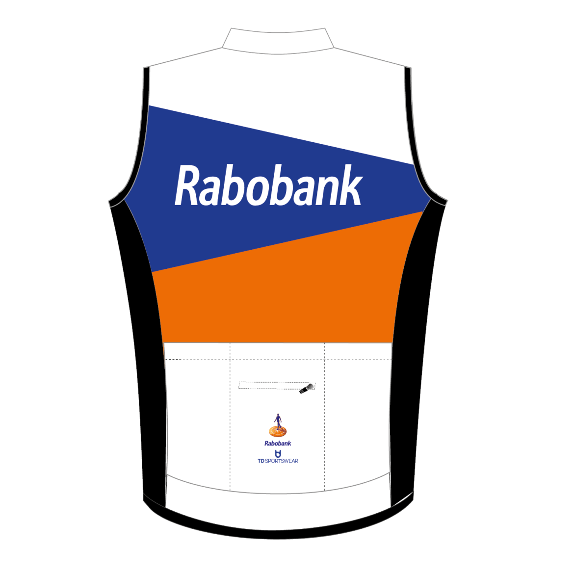 Rabobank wind vest shell cycling TD sportswear back