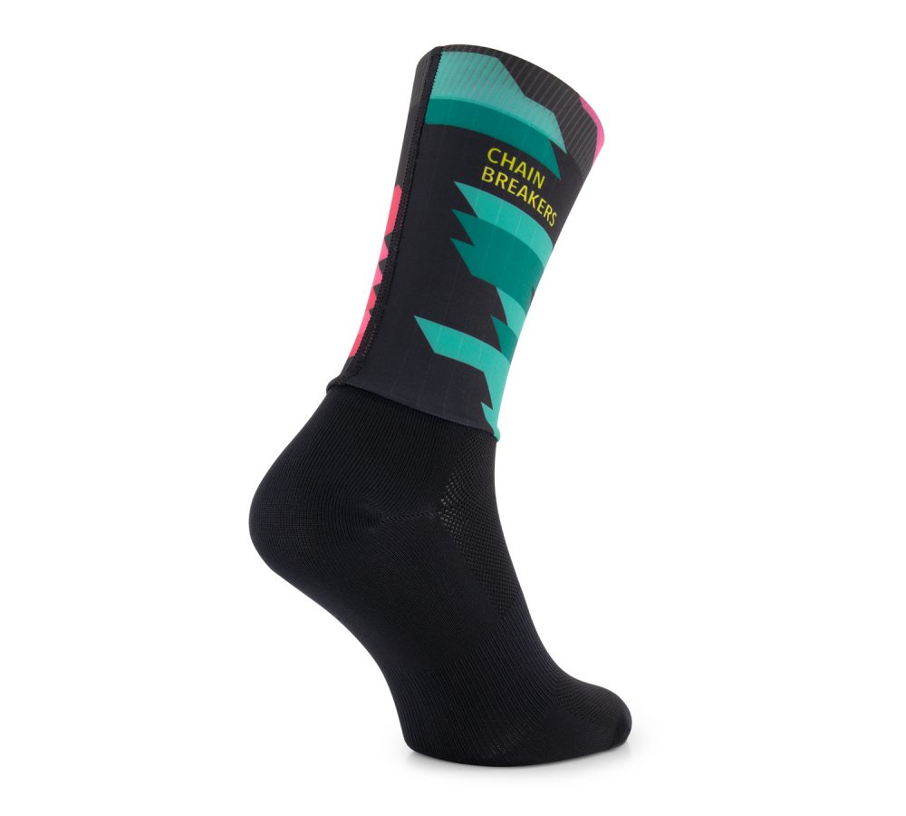 Aero sokken zwart-groen-roze_achterkant_2