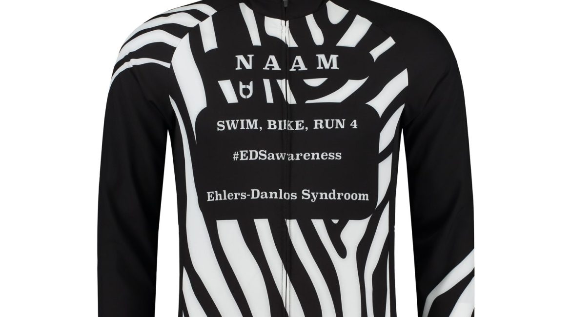 sponsoring cycling clothing for your company. Zebra print custom cycling outfit.