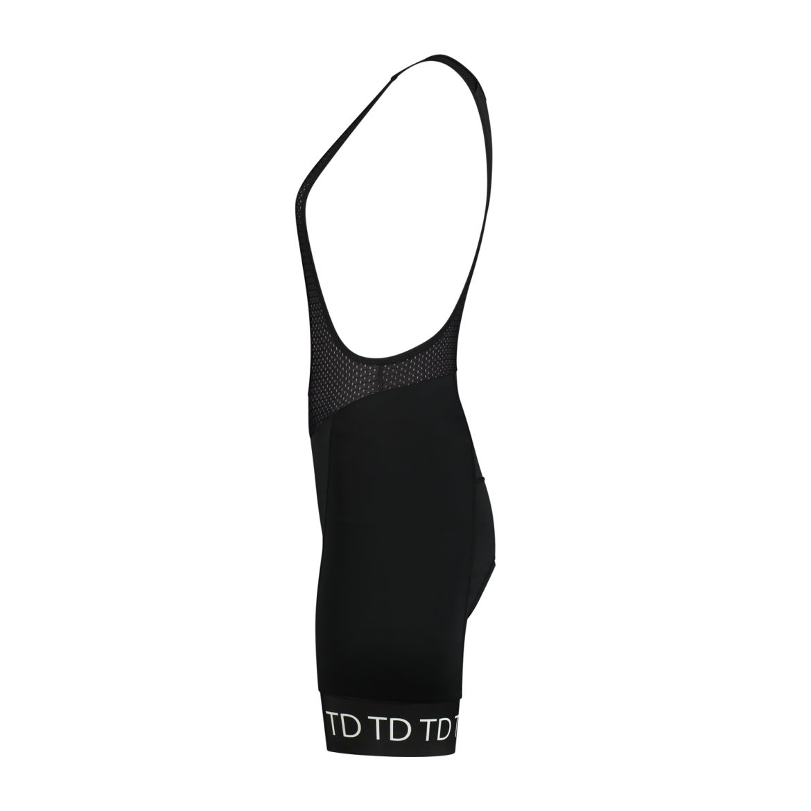 Side view ladies cycling shorts black color with Dolomiti chamois by TD