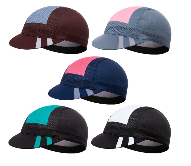 the best cycling cap with 5 caps displayed in a picture in different colors