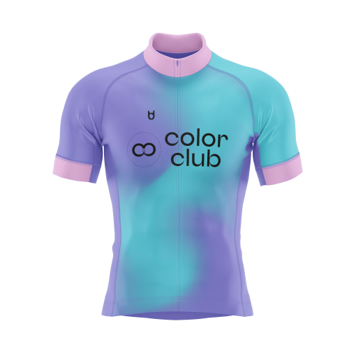 custom fietsshirt lila blauw