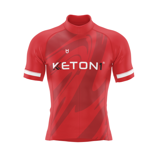 custom fietsshirt rood patroon