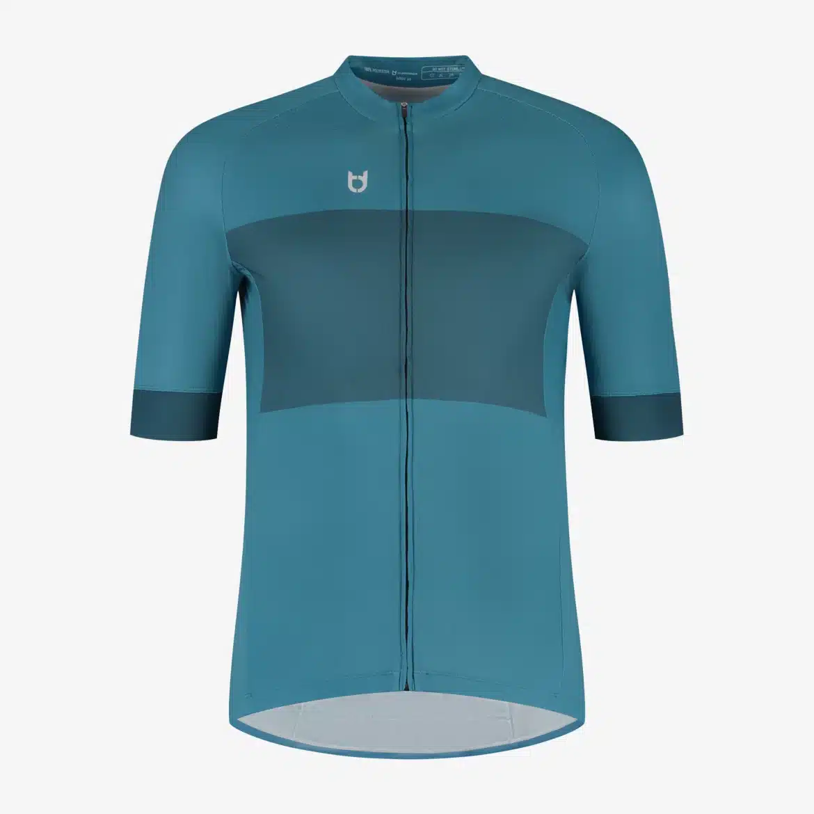 Front view of the Sport 100 cycling jersey with a clean and comfortable fit.
