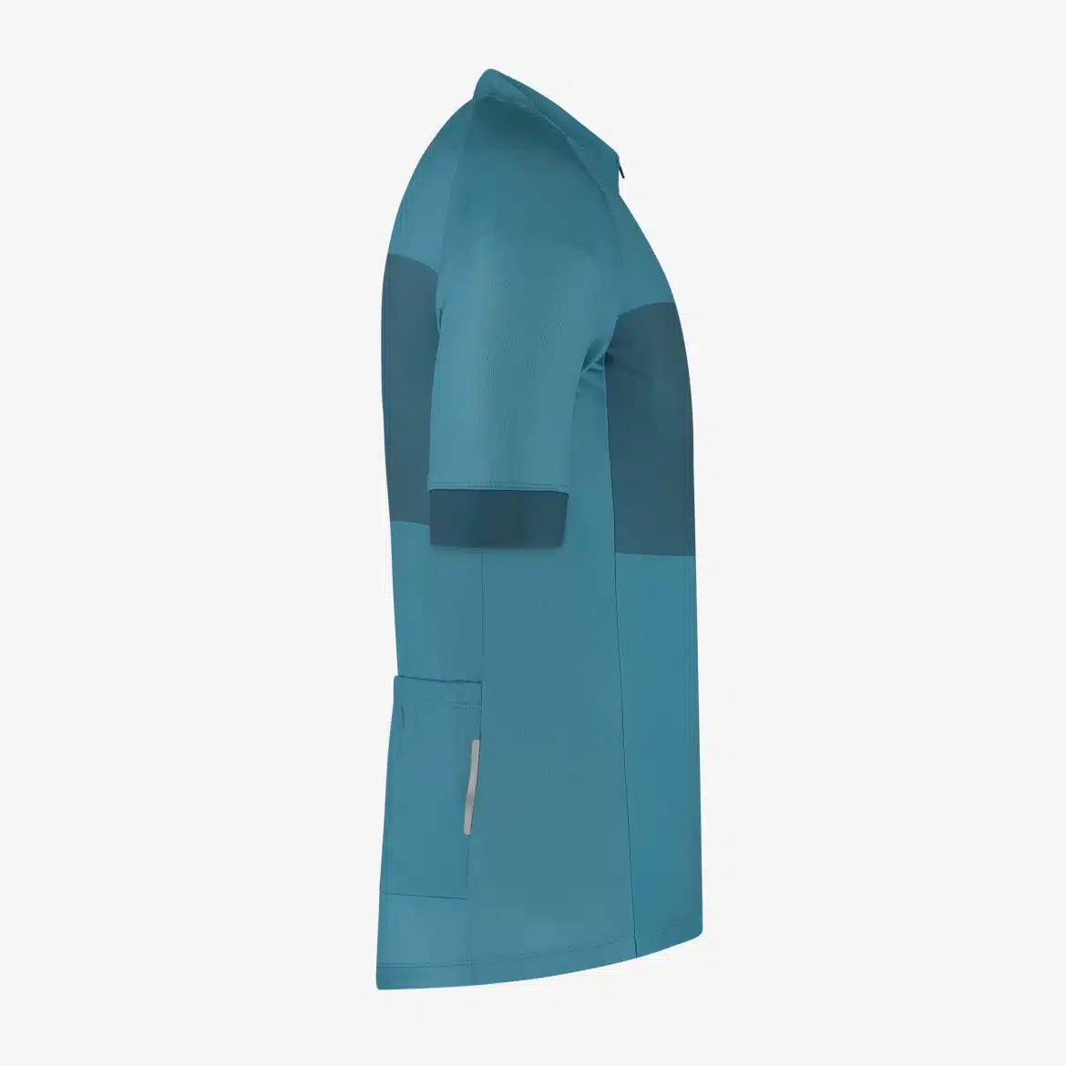 Right side of the Sport 100 cycling jersey showing relaxed sleeve and side panel.
